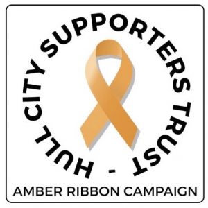 Amber Ribbon Car/Window Sticker x 2