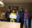 Charity Shirt Cheque Presentations